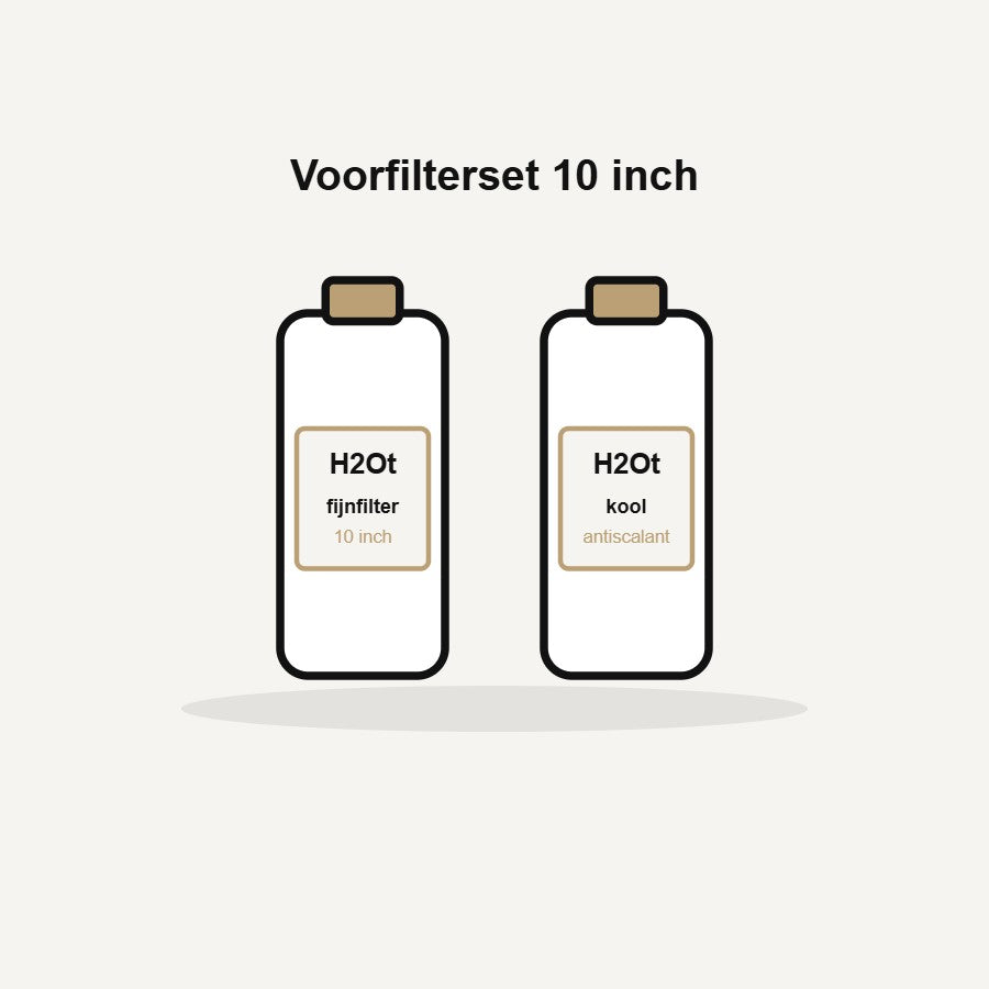 Voorfilterset 10 inch van H2Ot (illustratie)