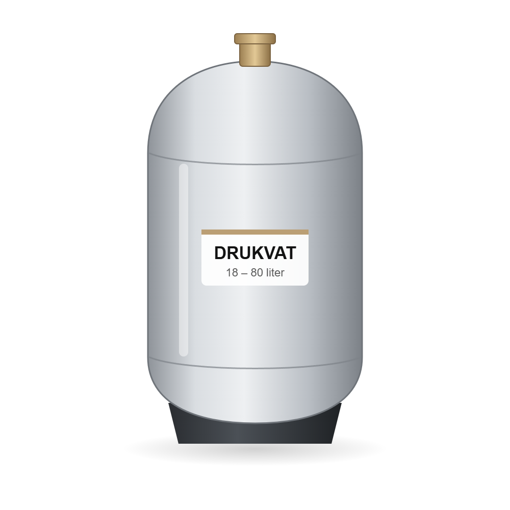 Drukvat voor MembraSAL omgekeerde osmose – 18 tot 80 liter